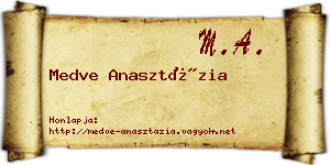 Medve Anasztázia névjegykártya
